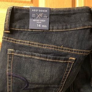 AEO artist crop jeans